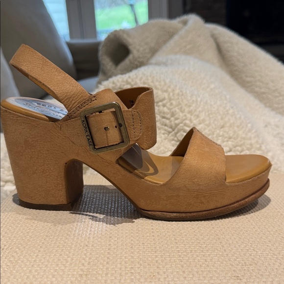 Kork Ease San Carlos Heels in tan natural  Terra sz 7 $210 - Picture 4 of 8